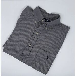 Ralph Lauren Golf, Mns Shirt Sleeve‎ Black/White Houndstooth Tilden Large
